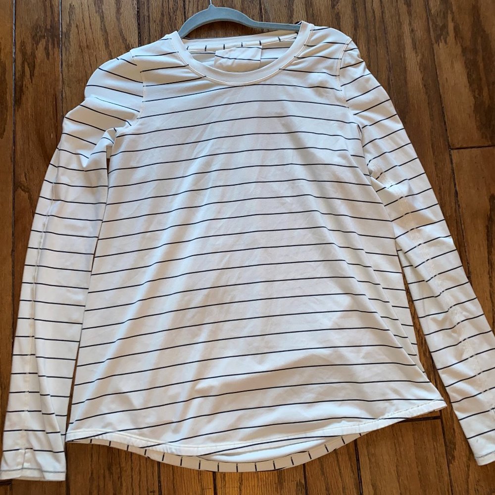 Striped Lululemon long sleeve top